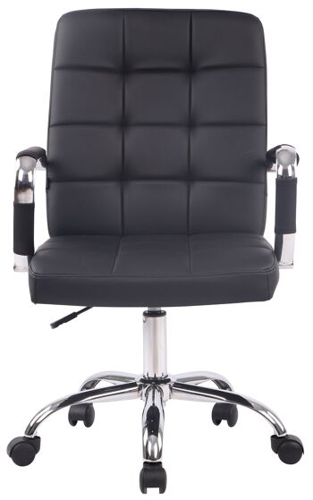 Misterbianco Chaise de Bureau Cuir Artificiel Noir 13x63cm 2