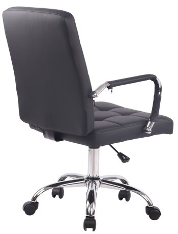 Misterbianco Chaise de Bureau Cuir Artificiel Noir 13x63cm 4