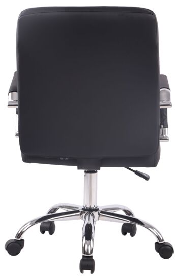 Misterbianco Chaise de Bureau Cuir Artificiel Noir 13x63cm 5