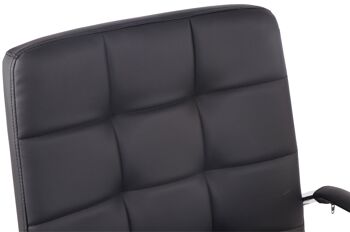 Misterbianco Chaise de Bureau Cuir Artificiel Noir 13x63cm 6