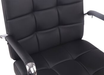 Misterbianco Chaise de Bureau Cuir Artificiel Noir 13x63cm 7