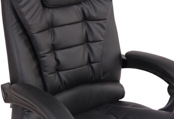 Montefalcone Chaise de Bureau Cuir Artificiel Noir 22x68cm 6