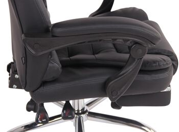 Montefalcone Chaise de Bureau Cuir Artificiel Noir 22x68cm 7