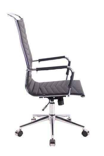 Montelapiano Chaise de Bureau Similicuir Noir 12x65cm 2