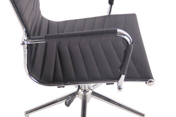 Montelapiano Chaise de Bureau Similicuir Noir 12x65cm 6