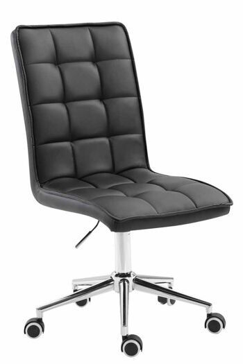 Montevergine Chaise de Bureau Similicuir Noir 7x61cm 1