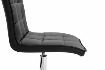 Montevergine Chaise de Bureau Similicuir Noir 7x61cm 7