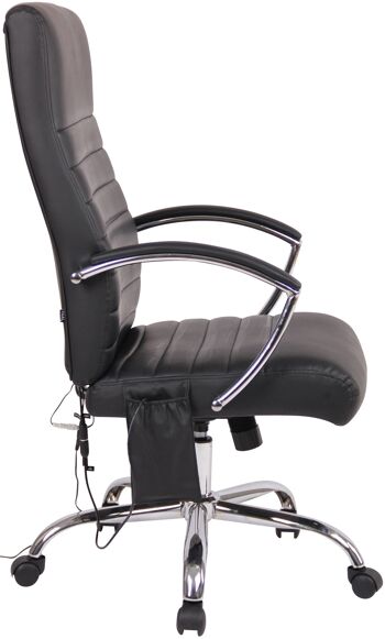 Ogliastrello Chaise de Bureau Simili Cuir Noir 19x72cm 2