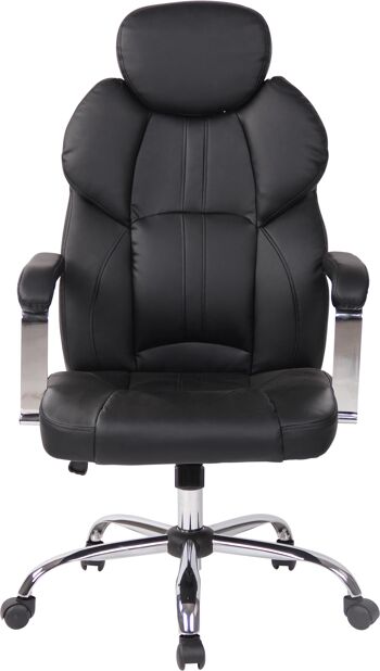 Palacavicchi Chaise de Bureau Cuir Artificiel Noir 17x71cm 2