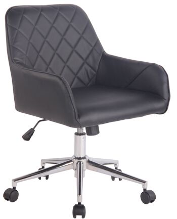 Passocordone Chaise de Bureau Cuir Artificiel Noir 9x58cm 1