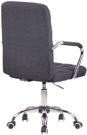 Pentidattilo Chaise de Bureau Cuir Artificiel Noir 10x60cm 3