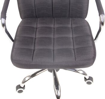 Pentidattilo Chaise de Bureau Cuir Artificiel Noir 10x60cm 6