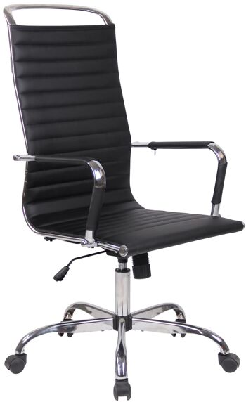 Pietradefusi Chaise de Bureau Similicuir Noir 12x65cm 1