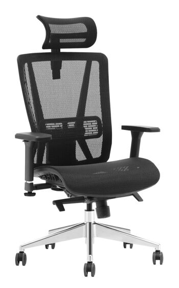 Pietransieri Chaise de Bureau Tissu Noir 21x50cm 1