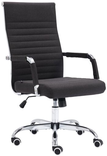 Pietrantuono Chaise de Bureau Similicuir Noir 11x63cm 1