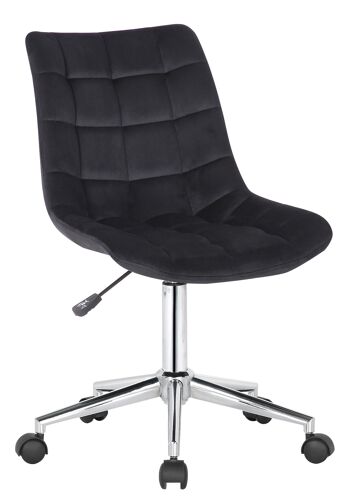 Chaise de Bureau Porticatello Velours Noir 7x62cm 1