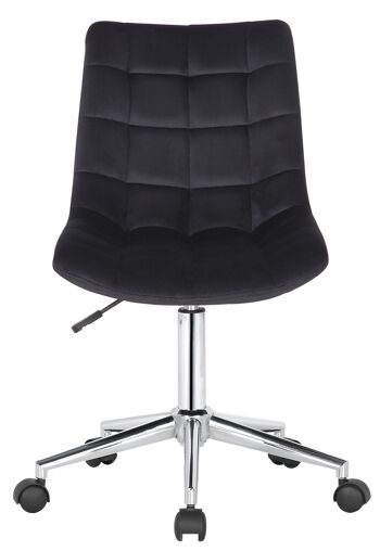 Chaise de Bureau Porticatello Velours Noir 7x62cm 2