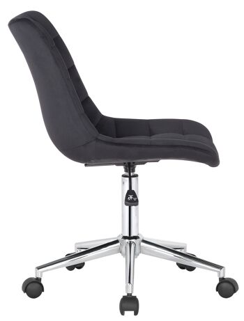 Chaise de Bureau Porticatello Velours Noir 7x62cm 3