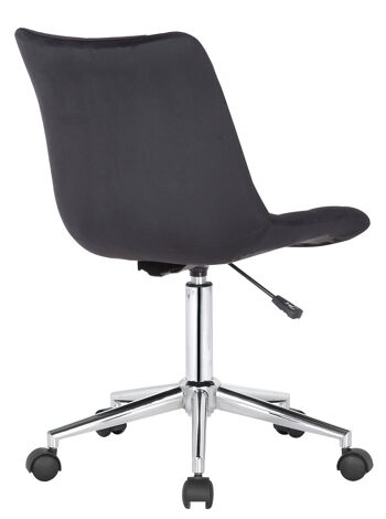Chaise de Bureau Porticatello Velours Noir 7x62cm 4