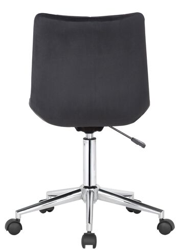 Chaise de Bureau Porticatello Velours Noir 7x62cm 5