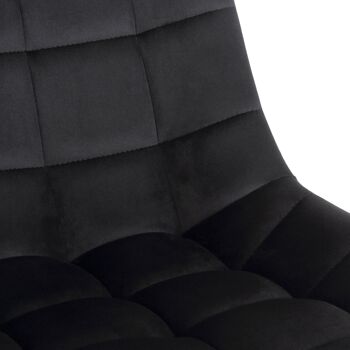 Chaise de Bureau Porticatello Velours Noir 7x62cm 6