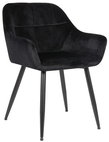 Portocannone Chaise de salle à manger Noir 6x57cm 1