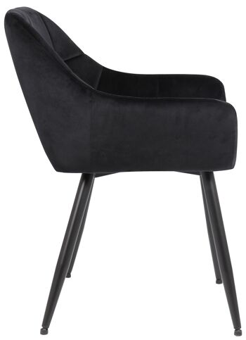 Portocannone Chaise de salle à manger Noir 6x57cm 2