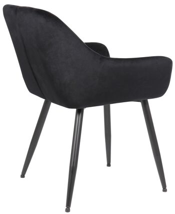 Portocannone Chaise de salle à manger Noir 6x57cm 3