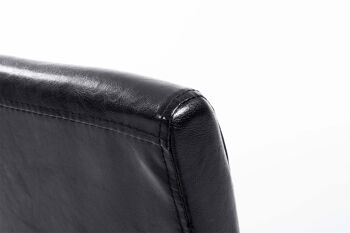 Roccarainola Chaise de salle à manger Cuir artificiel Noir 6x47cm 4