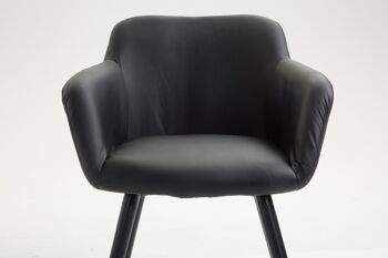 Santimartini Chaise de Salle à Manger Similicuir Noir 7x62cm 4