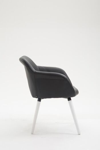 Sant'Isidoro Chaise de salle à manger Cuir artificiel Noir 7x62cm 2