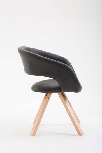 Schizzanello Chaise de salle à manger Cuir artificiel Noir 11x55cm 2