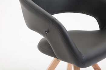 Schizzanello Chaise de salle à manger Cuir artificiel Noir 11x55cm 5
