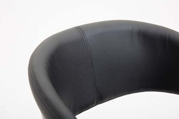 Scorciagallo Chaise de salle à manger Cuir artificiel Noir 11x55cm 4