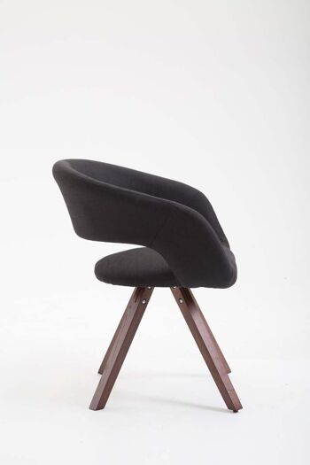 Serradifalco Chaise de salle à manger Tissu Noir 11x55cm 2