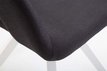 Chaise de Salle à Manger Serromartini Tissu Noir 11x55cm 6