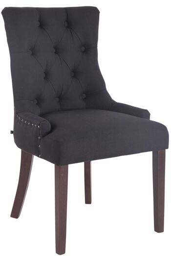 Stampigliano Chaise de salle à manger Tissu Noir 8x58cm 1