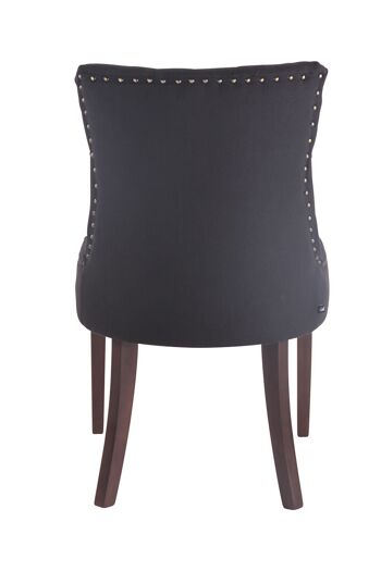 Stampigliano Chaise de salle à manger Tissu Noir 8x58cm 4