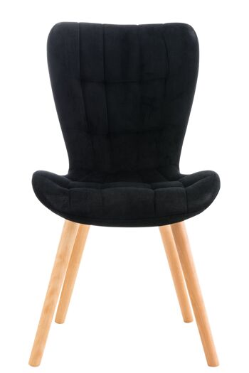 Torrimpietra Chaise de salle à manger Velours Noir 6x63cm 2