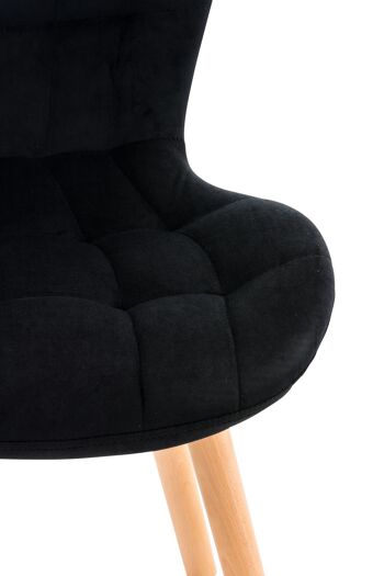 Torrimpietra Chaise de salle à manger Velours Noir 6x63cm 6