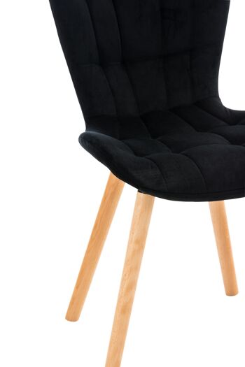 Torrimpietra Chaise de salle à manger Velours Noir 6x63cm 8
