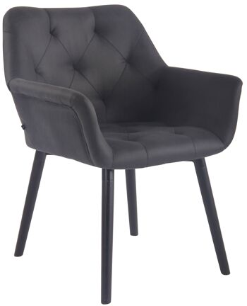 Tuoripunzoli Chaise de salle à manger Cuir artificiel Noir 10x60cm