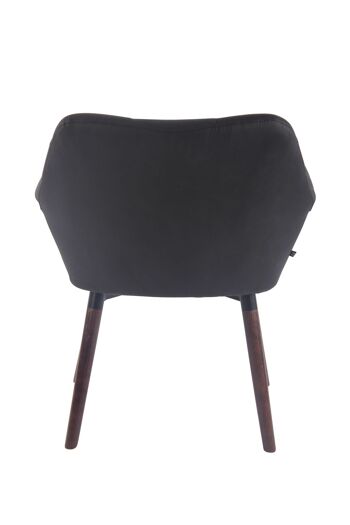 Vallegrascia Chaise de salle à manger Cuir artificiel Noir 10x60cm 4