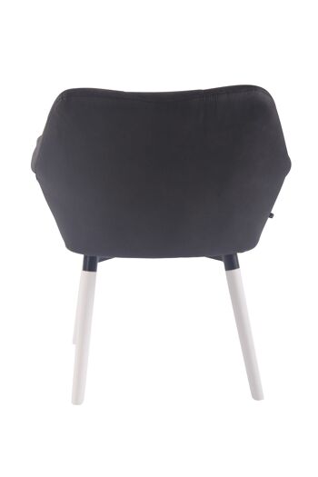 Vallemartina Chaise de salle à manger Cuir artificiel Noir 10x60cm 4