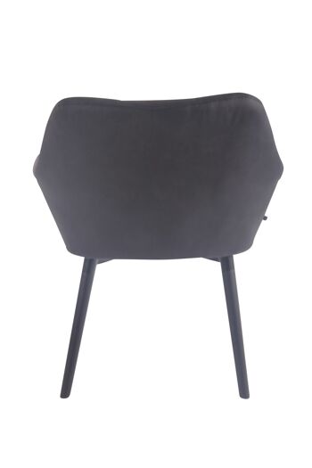 Vallemontana Chaise de salle à manger Cuir artificiel Noir 10x60cm 4