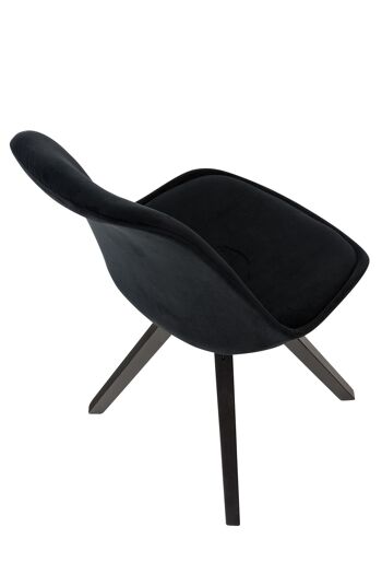 Vastogirardi Chaise de Salle à Manger Velours Noir 5x59cm 5