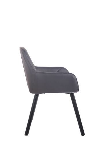 Palagianello Chaise de salle à manger Cuir artificiel Noir 9x58cm 3