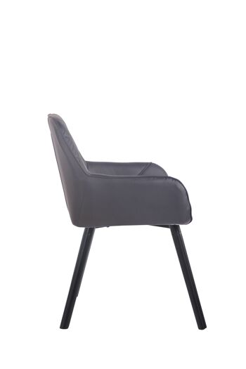 Castelsilano Chaise de salle à manger Cuir artificiel Noir 9x58cm 2