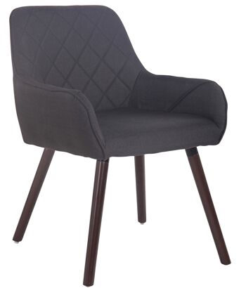 Vallefiorita Chaise de salle à manger Tissu Noir 9x58cm