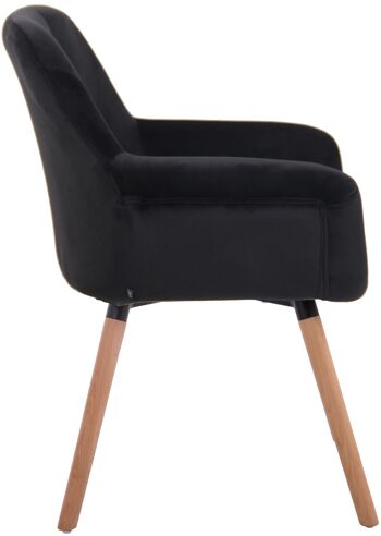 Chaise Basilicanova Velours Noir 10x60cm 2